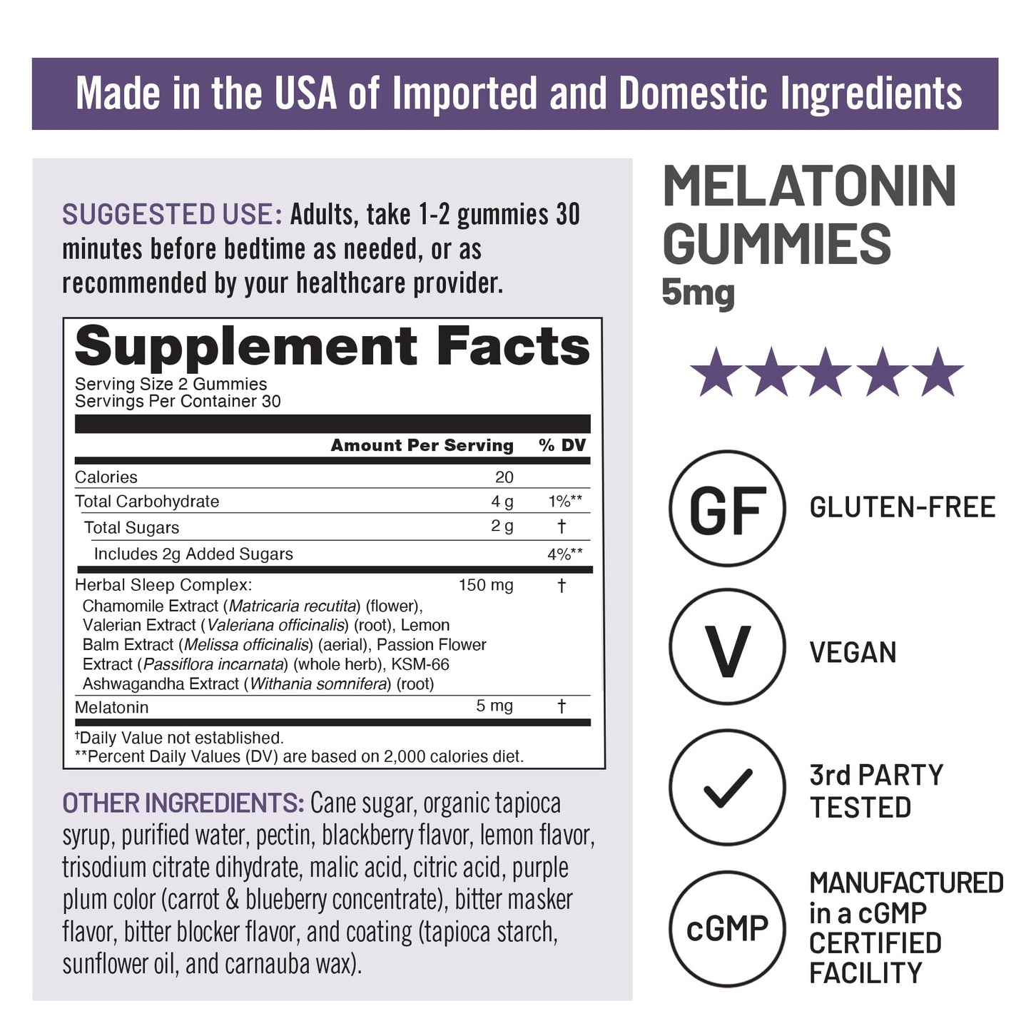 NatureWise Melatonin Gummies 5mg - Non-Habit Forming Sleep Support Supplement with Ashwagandha, Valerian Root - BlackBerry-Lemon Flavor - Vegan, Gluten Free, Non-GMO - 60 Count[30-Day Supply]