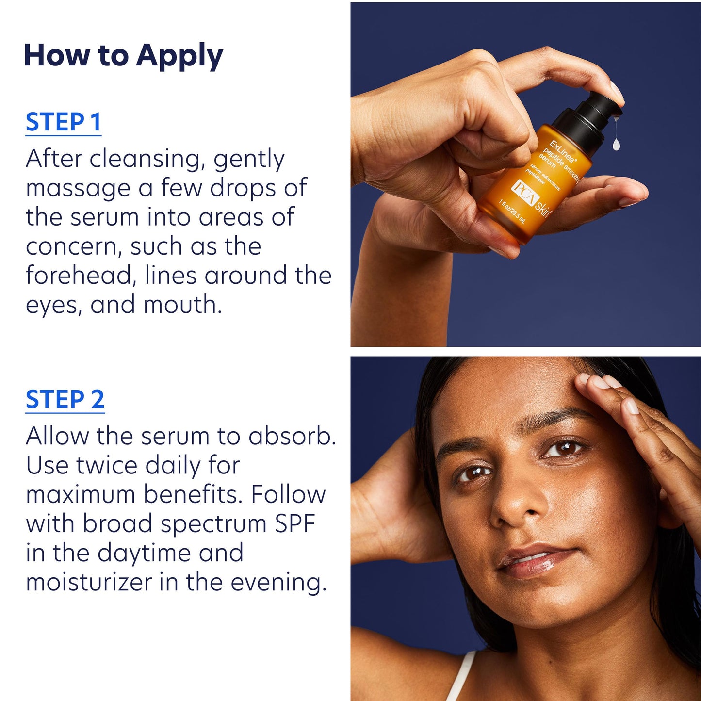 PCA SKIN Hyaluronic Acid Serum for Face - ExLinea Peptide Smoothing Serum, Facial Care Products, Firms Aging Skin, 1.0 fl oz Pump