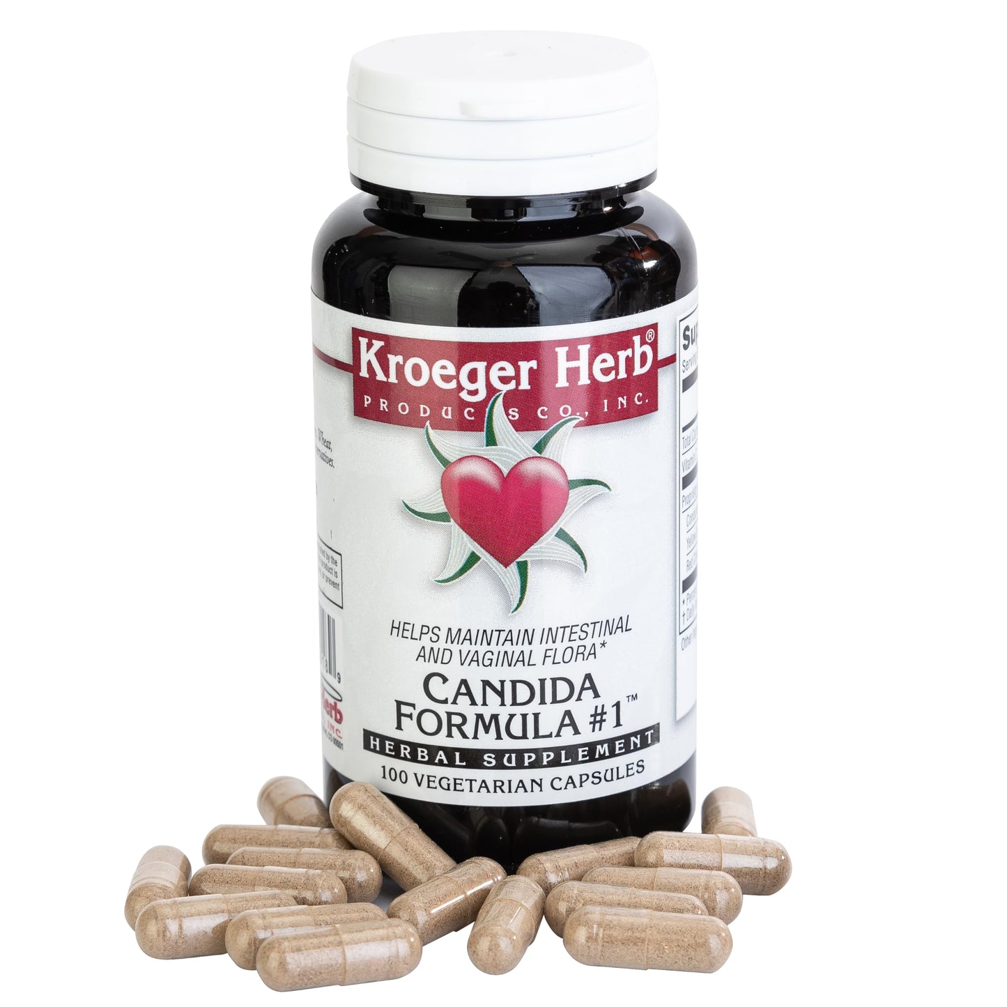 Kroeger Herb Products, Candida Formula #1, Detoxification for Natural Candida Cleanse, Helps Gut and Vaginal Health, Yeast Supplement, Candida Overgrowth, Non-GMO, Intestinal Supplement, Made in USA
