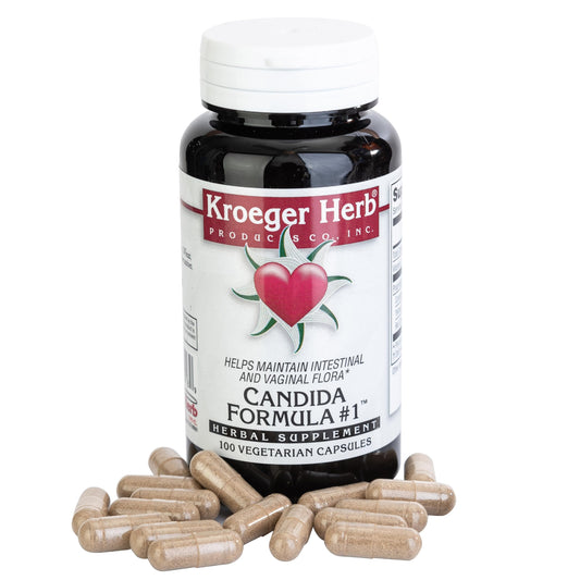 Kroeger Herb Products, Candida Formula #1, Detoxification for Natural Candida Cleanse, Helps Gut and Vaginal Health, Yeast Supplement, Candida Overgrowth, Non-GMO, Intestinal Supplement, Made in USA