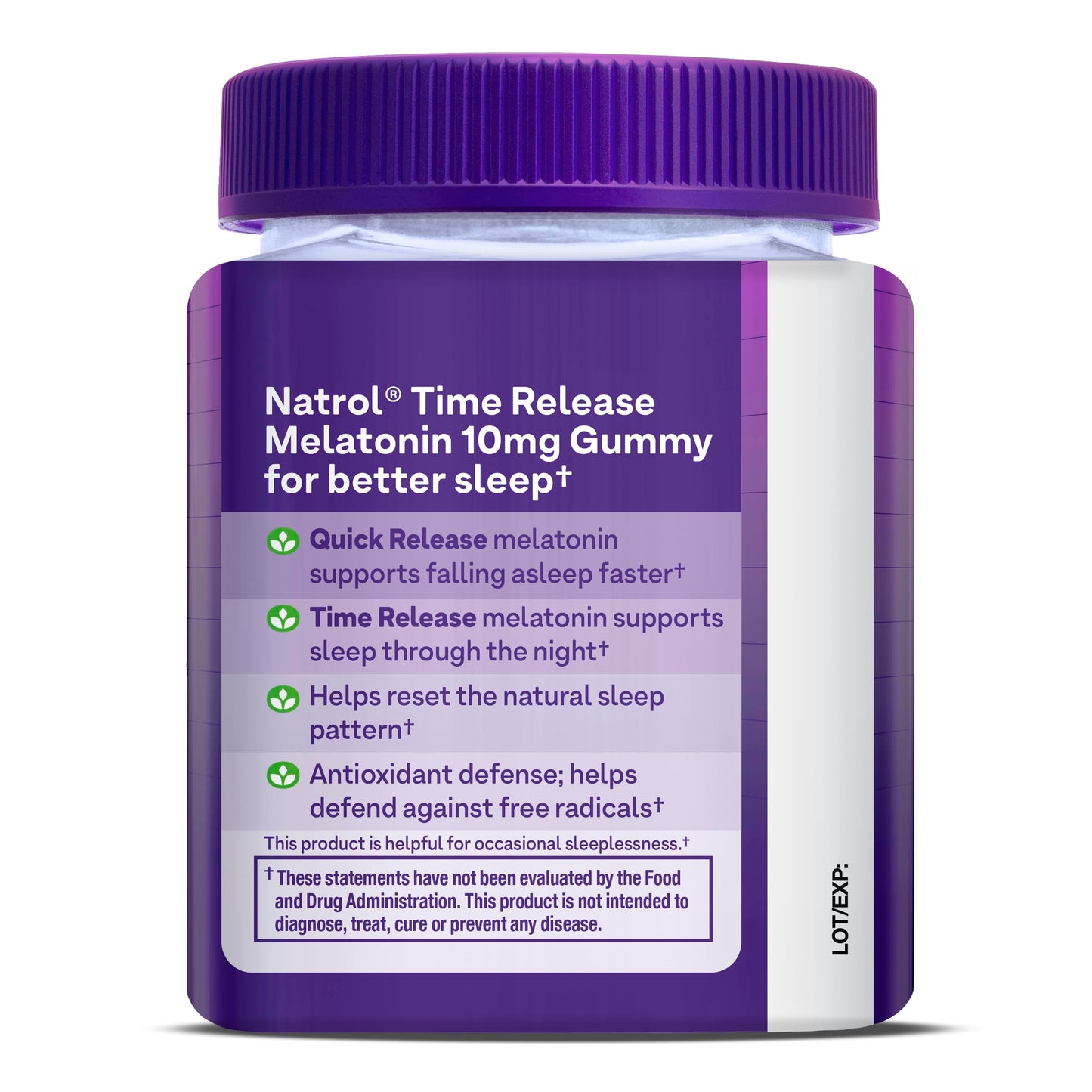 Natrol 10 mg Melatonin Gummies, Time Release Sleep Gummies for Adults, Minimize Wake Ups, Strawberry-Flavored, 55 Count, 55 Day Supply