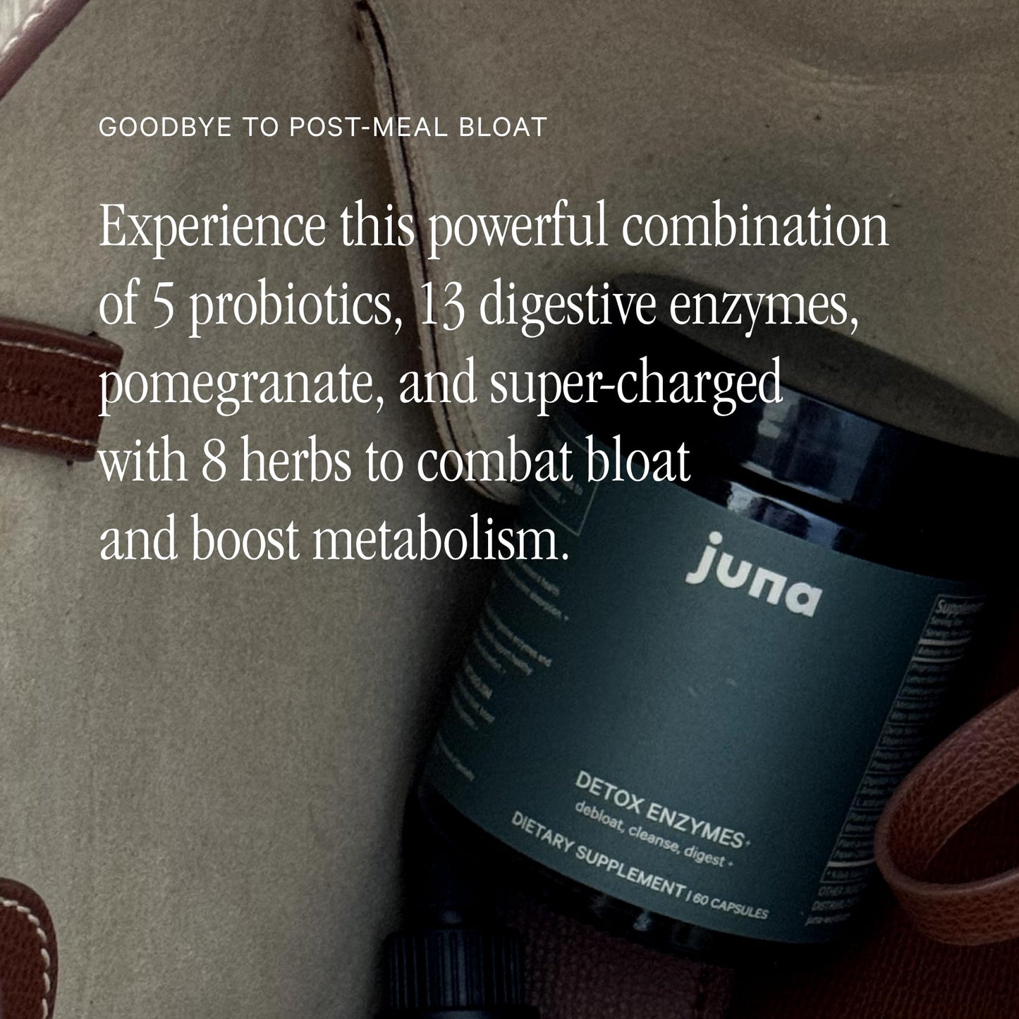Juna Detox Digestive Enzymes & Probiotic - Fast-Acting Relief for Bloat, Gas, Indigestion & Discomfort - Promotes Healthy Digestion, Regularity & Gut Health