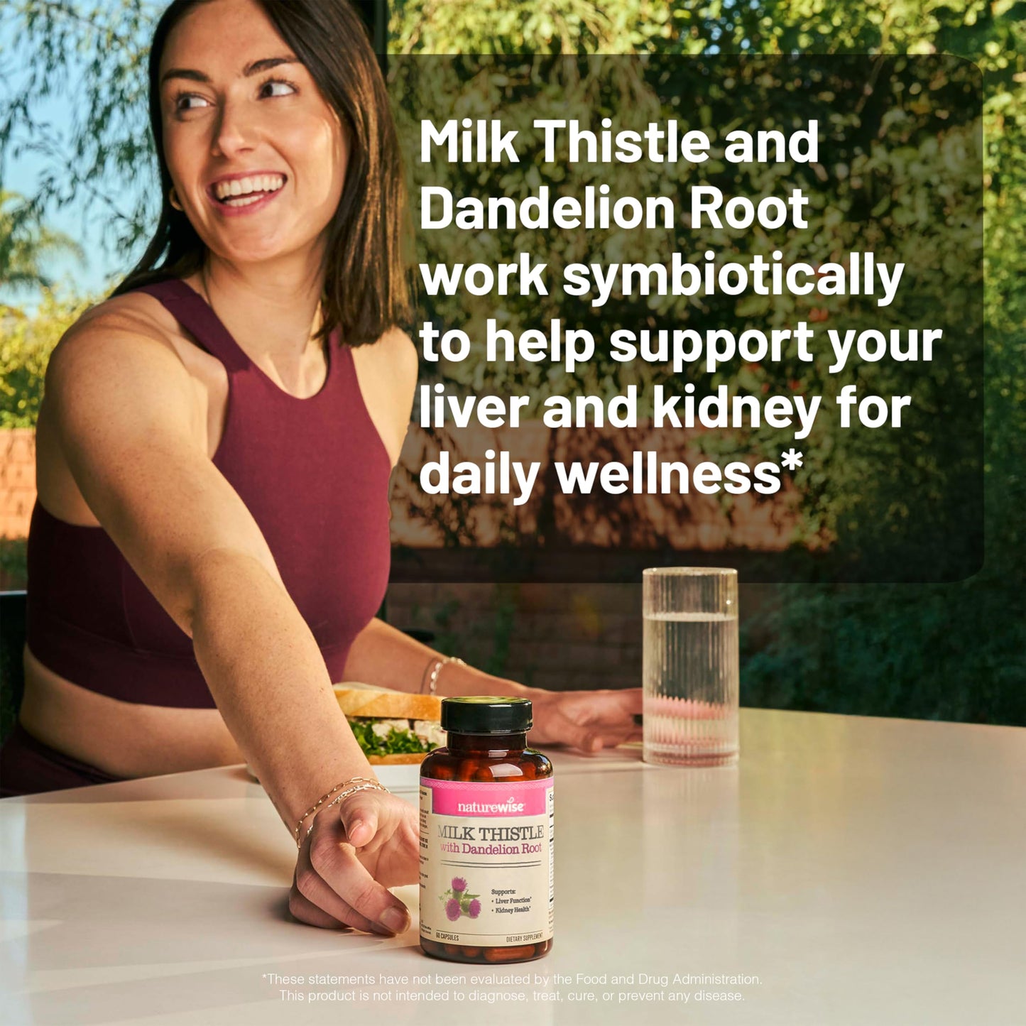 NatureWise Milk Thistle with Dandelion Root - Silymarin - Antioxidant Liver & Kidney Health Support Supplement - Vegan, Non-GMO, Gluten Free - 60 Count[60-Day Supply]