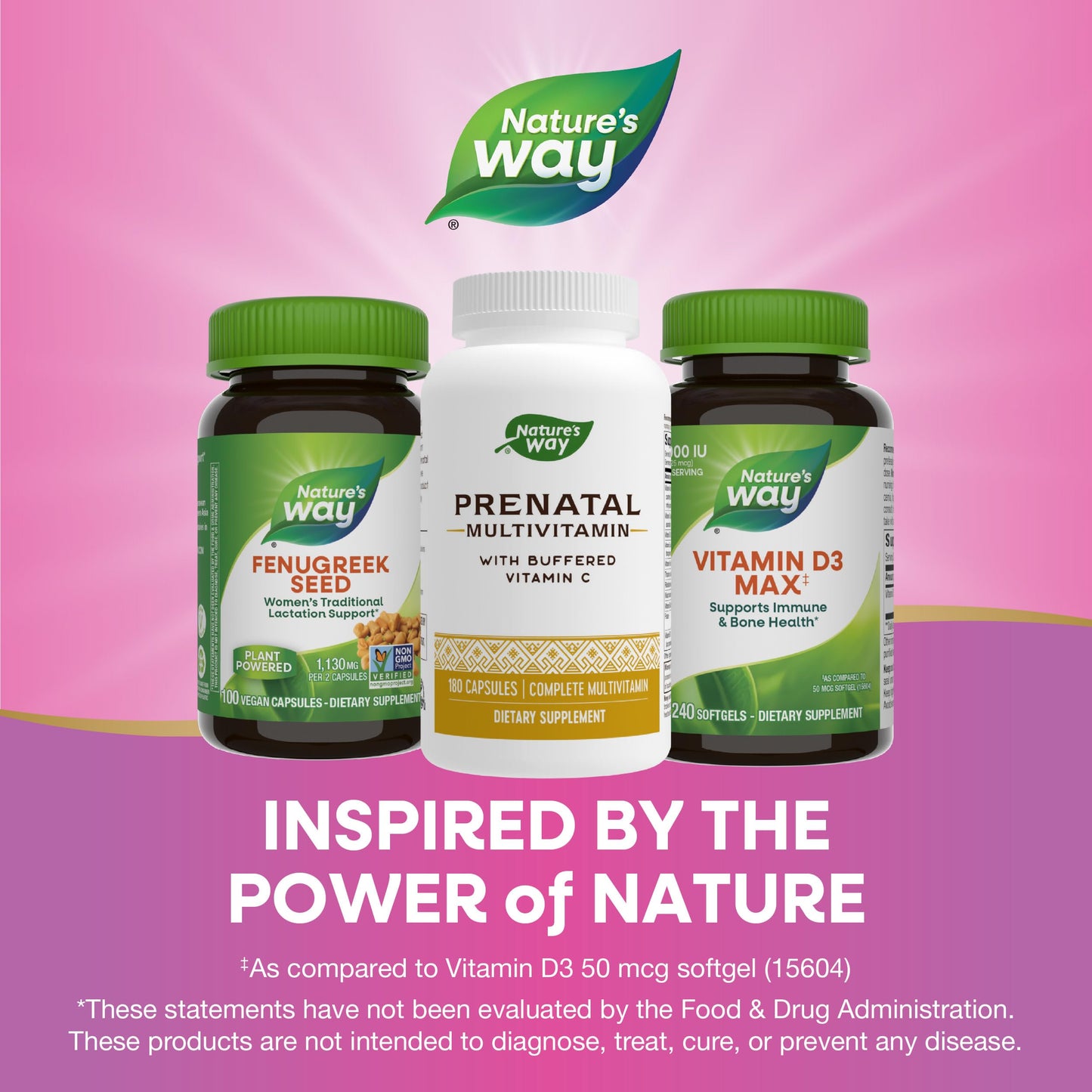 Nature's Way Prenatal Multivitamin, with folate for Healthy Brain and Spinal Development*, 180 Capsules