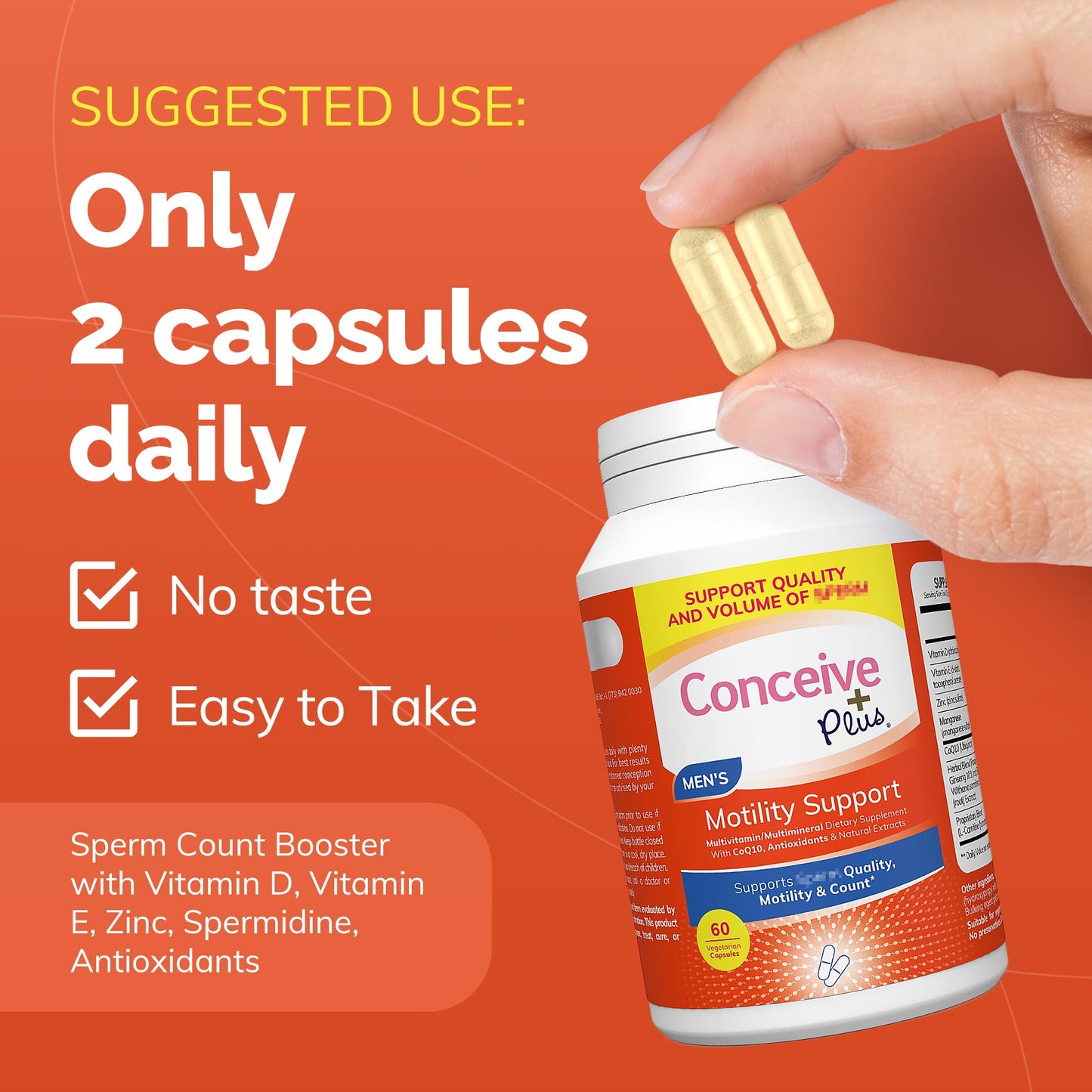 Pre-Order | Arrives in 5–10 Days – CONCEIVE PLUS Mens Motility Bundle Mens Fertility 60 + Motility Supplement 60 Capsules