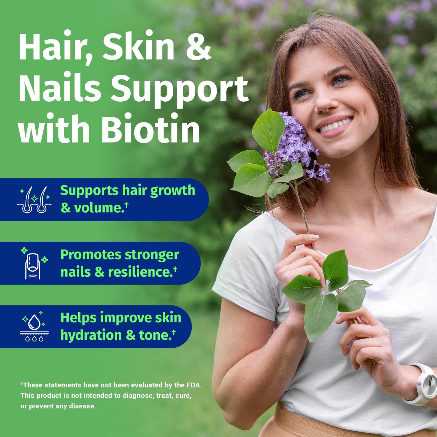 1 Body Hair Skin and Nails Vitamins with Biotin – Contains 26 Vitamins, Minerals and Herb Extracts – Hair and Nail Growth, Glowing Skin Supplements Formula for Men and Women – 60 Vegan Capsules
