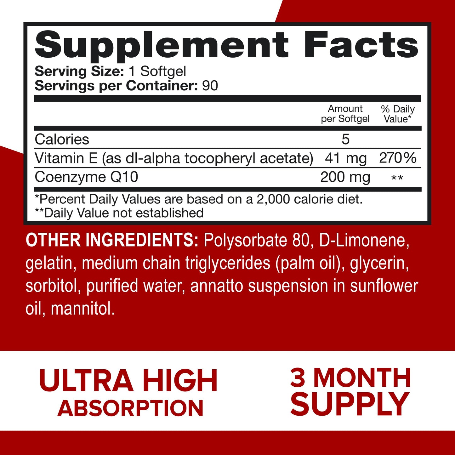 Qunol CoQ10 200mg Softgels, Ultra CoQ10 - Ultra High Absorption Coenzyme Q10 Supplements - Antioxidant Supplement for Vascular and Heart Health & Energy Production, 90 Count