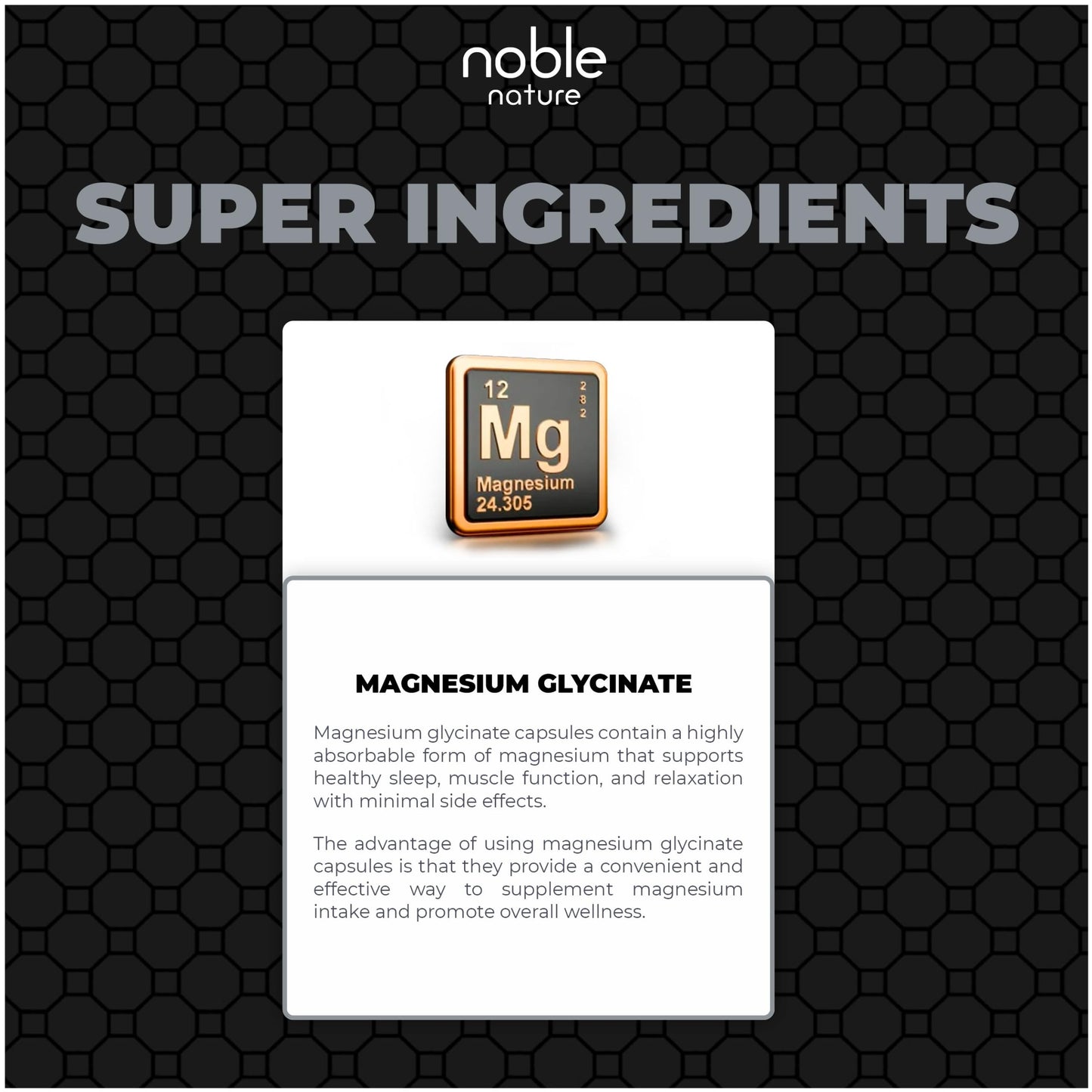 High Absorption Magnesium Glycinate 550mg - 120 Veg Capsules - 4 Months Supply