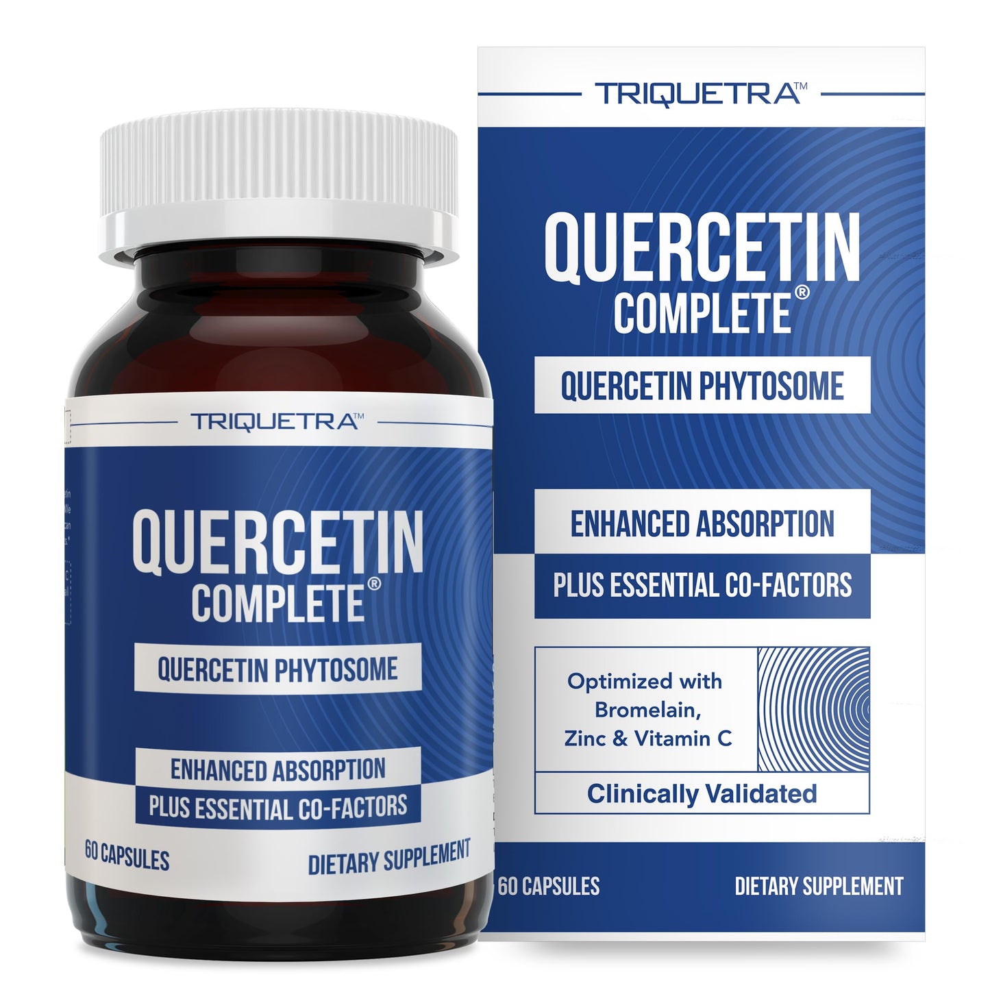 Quercetin Complete® Quercetin Phytosome with 50X Higher Absorption, Clinically Proven & Patented Quercefit – Most Effective Form of Quercetin – Enhanced with Bromelain, Zinc & Vitamin C (60 Capsules)