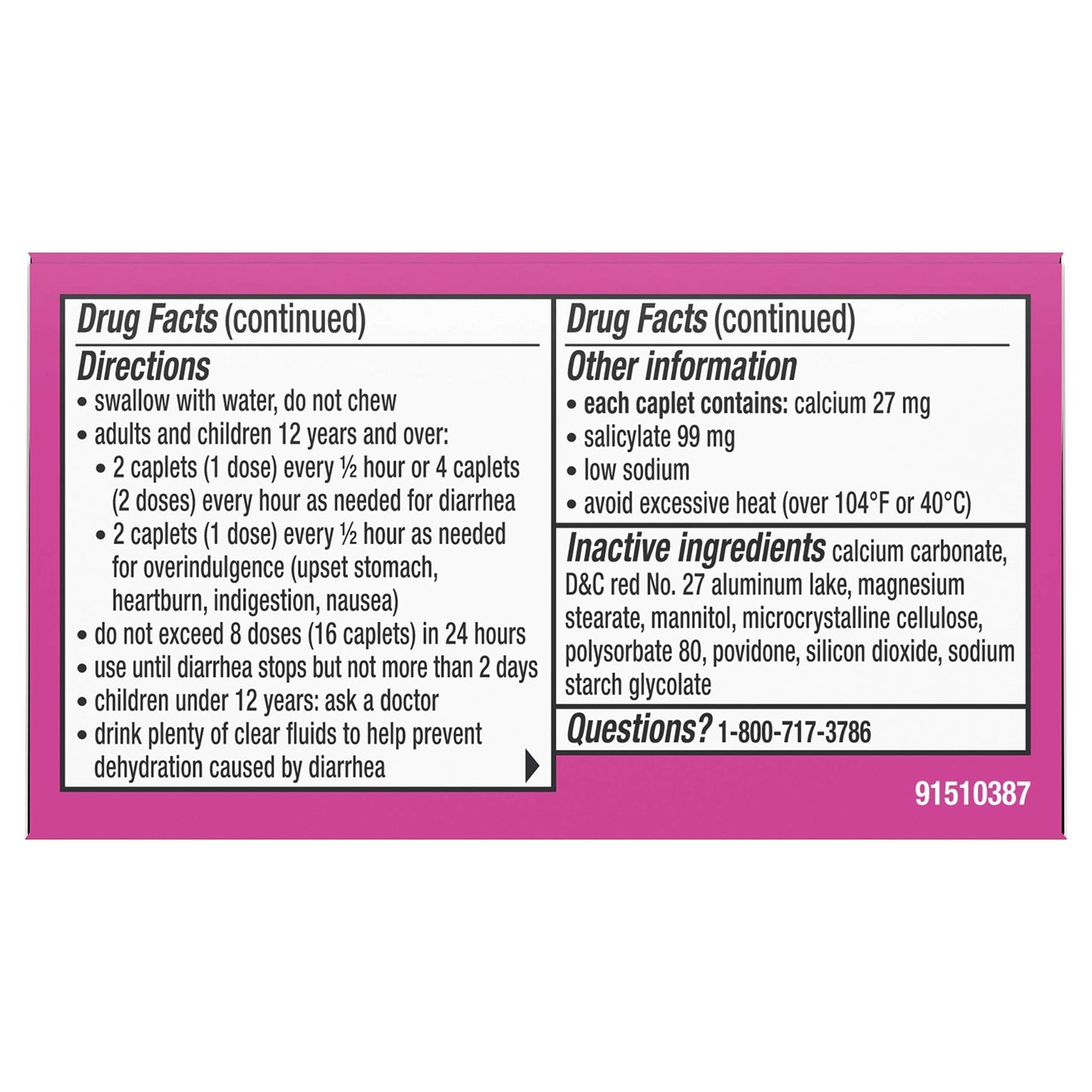 Pepto Bismol Caplets, 24 Count, for Relief of Gas, Anti Diarrhea, Heartburn, Nausea, Upset Stomach, and Indigestion