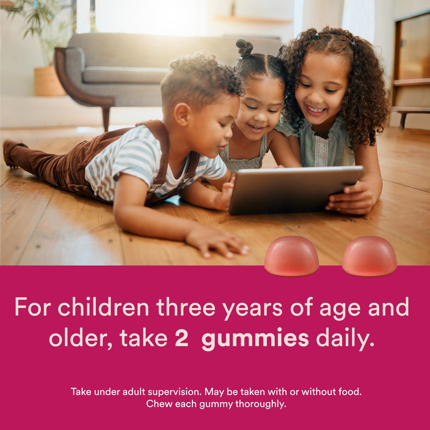 SmartyPants Kids Probiotic Immunity Gummies: Prebiotics & Probiotics for Immune Support & Digestive Comfort, Strawberry Crème, Vegan Gummy Vitamins, 60 Count, 30 Day Supply, No Refrigeration Required