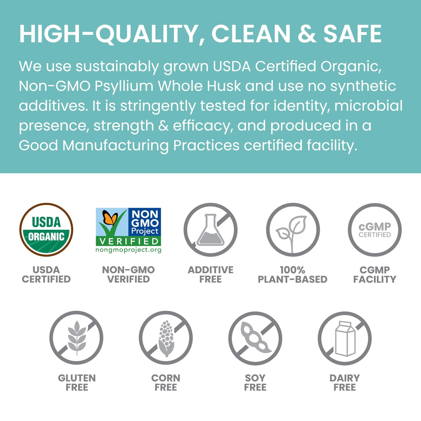 Himalaya Organic Psyllium Whole Husk, Natural Daily Fiber Supplement, Regularity, Appetite Management, USDA Certified Organic, Non-GMO, 56-Tablespoon Supply, Unflavored, 12 Oz