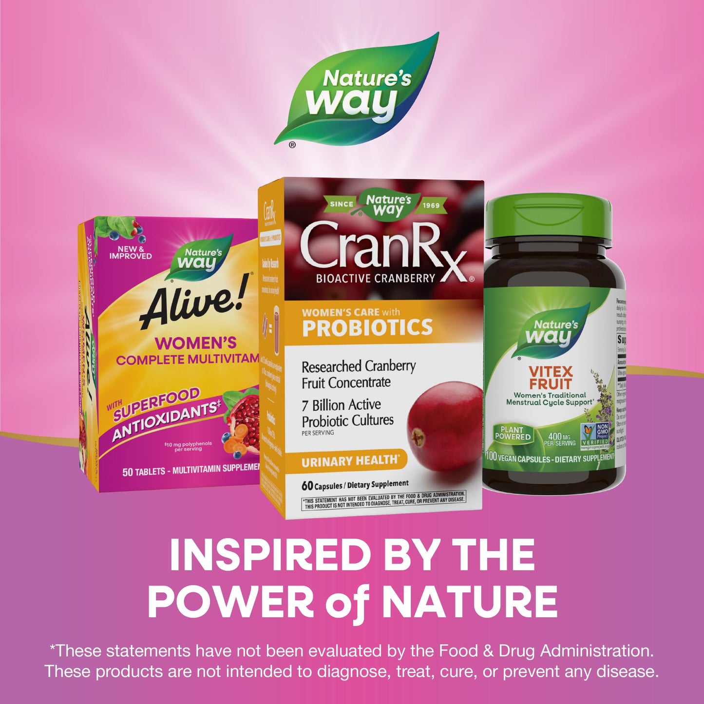 Nature's Way CranRx Bioactive Cranberry with Probiotics, Supports Urinary Health*, 60 Capsules