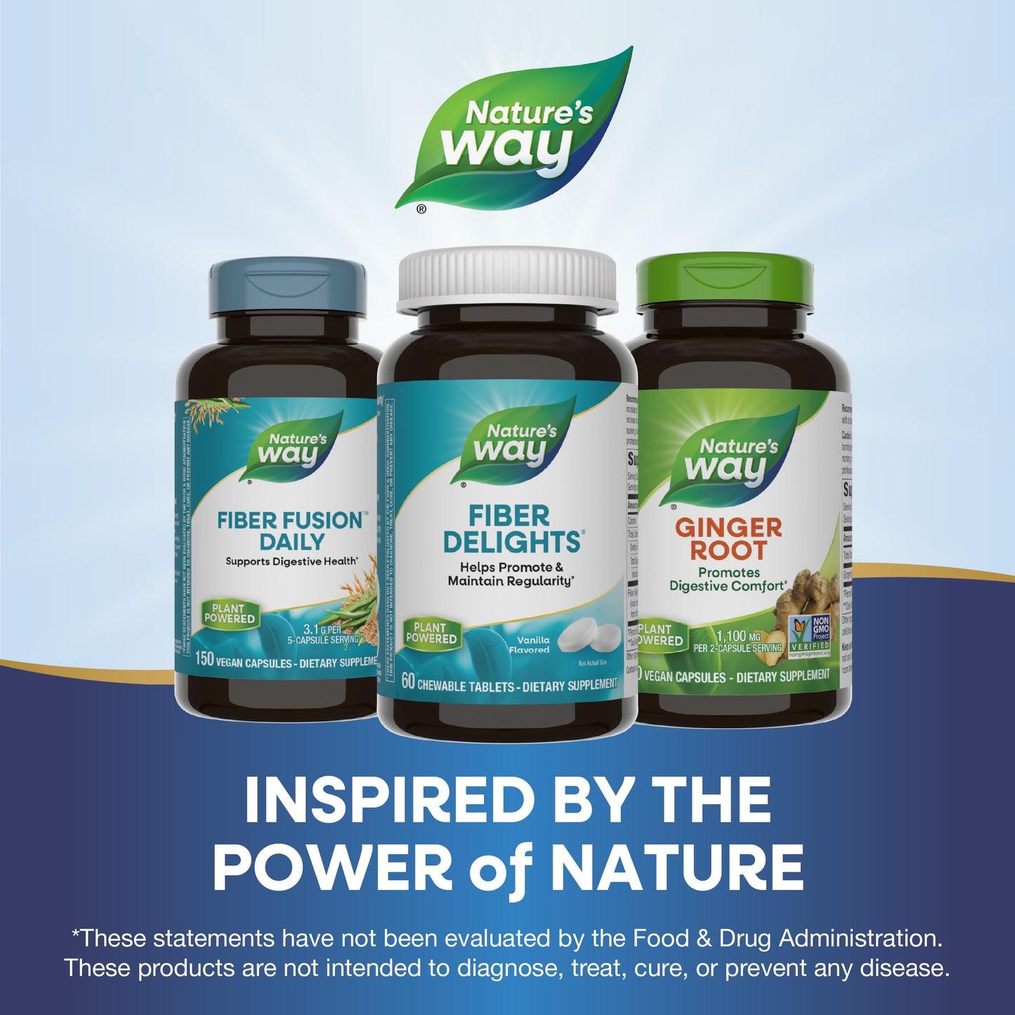 Nature's Way Fiber Delights Daily Fiber for Regularity*, Vanilla Flavored, 60 Chewable Tablets