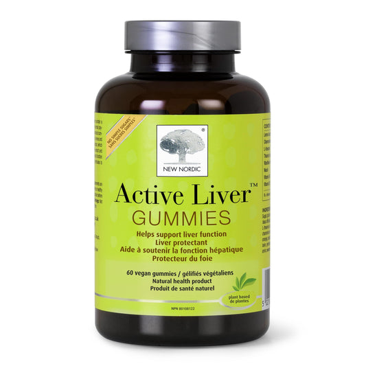 NEW NORDIC Active Liver Gummies, Milk Thistle, Artichoke & Turmeric Supplement, Natural Peach & Mango Flavor, Sugar Free & Vegan, 60 Count (Pack of 1)