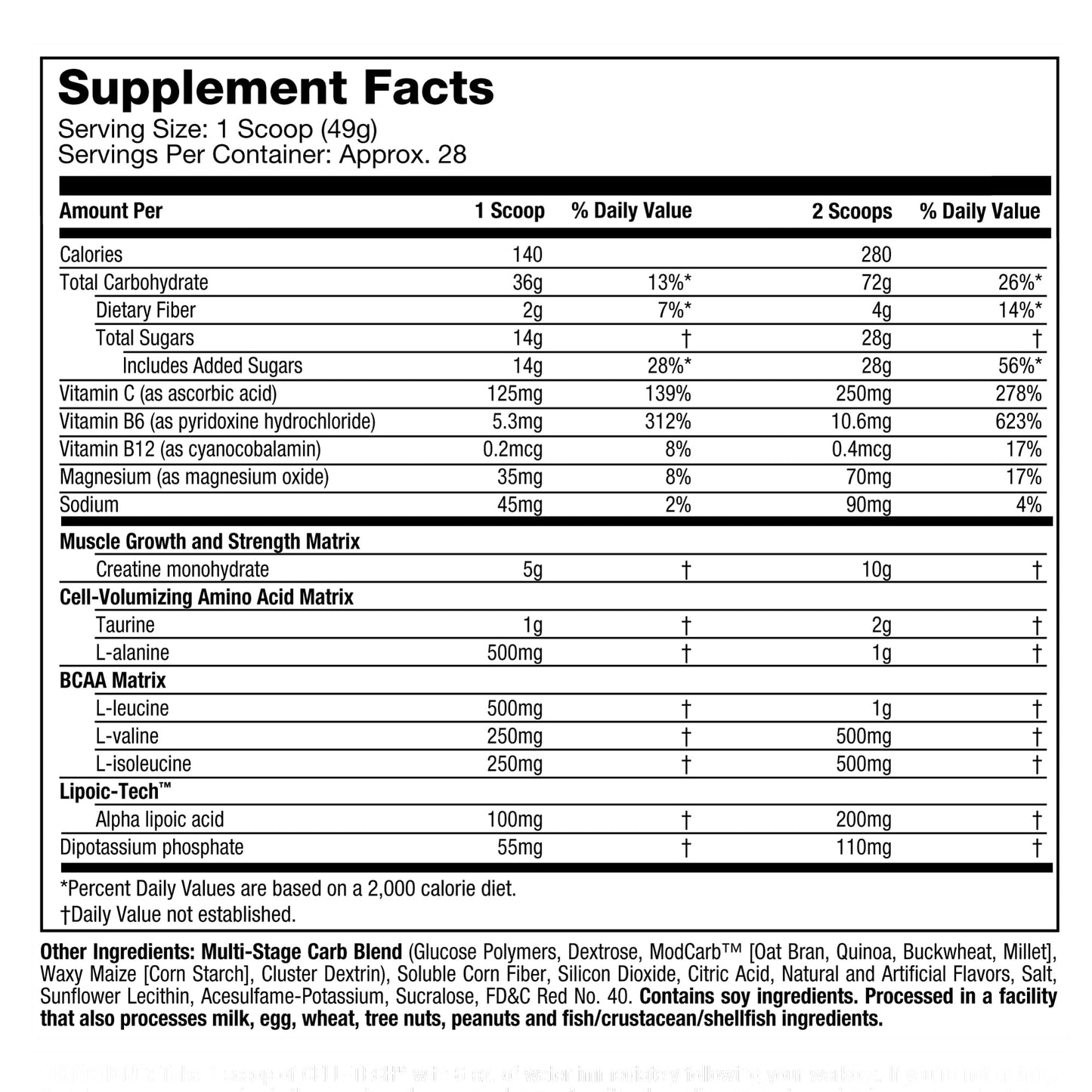 Creatine Monohydrate Powder MuscleTech Cell-Tech Creatine Post Workout Recovery Drink Muscle Builder For Men & Women Muscle Building Supplements Fruit Punch, 3 lbs (27 Serv)
