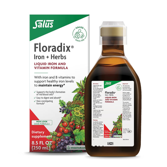Pre-Order | Arrives in 5–10 Days – Floradix by Salus Iron & Herbs - Liquid Herbal Supplement for Energy Support* - Iron Supplement with Vitamin C & B Complex Vitamins - for Men & Women - 8.5 Fl Oz