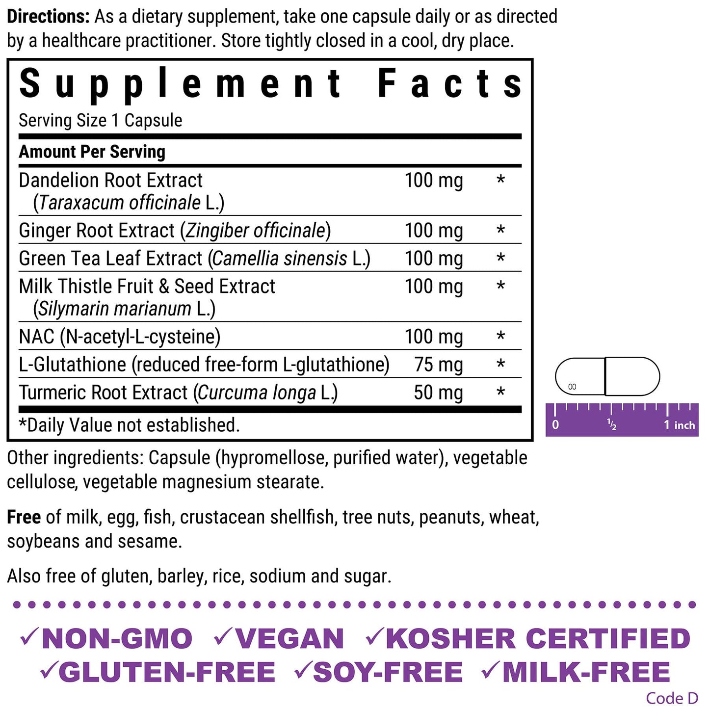Pre-Order | Arrives in 5–10 Days – Bluebonnet Nutrition Liver Detox, Liver Health*, Antioxidant Protection*, Soy-Free, Gluten-Free, Kosher Certified, Non-GMO, Dairy-Free, 30 Vegetable Capsules, 30 Servings