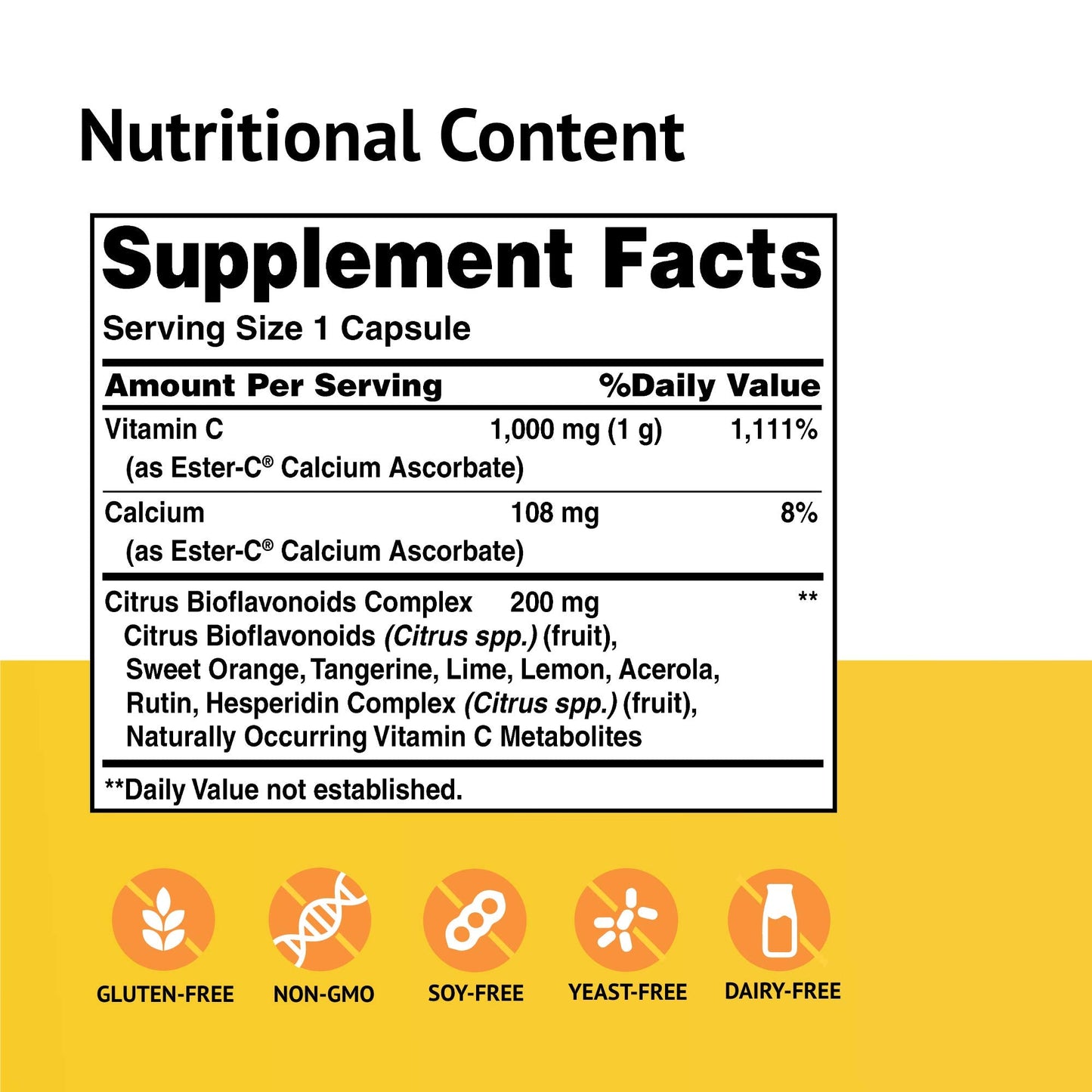 Pre-Order | Arrives in 5–10 Days – Ester-C American Health with Citrus Bioflavonoids Capsules - 24-Hour Immune Support, Gentle On Stomach, Non-Acidic Vitamin C - Non-GMO, Gluten-Free - 1000 mg, 90 Count