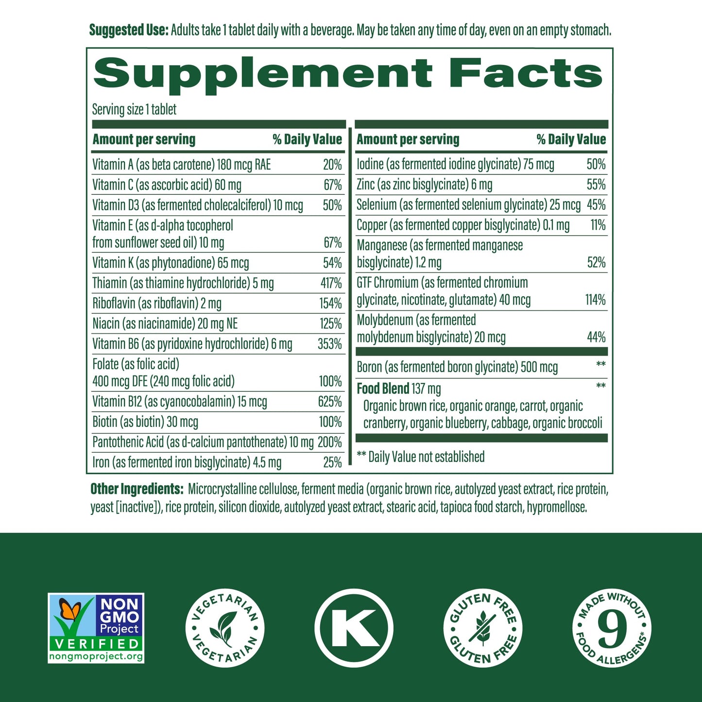 Pre-Order | Arrives in 5–10 Days – MegaFood One Daily Multivitamin - Multivitamin for Women and Men - with Real Food - Immune Support Supplement - Vitamin C & Vitamin B - Bone Health - Energy Metabolism - Vegetarian, Non-GMO - 30 Tabs