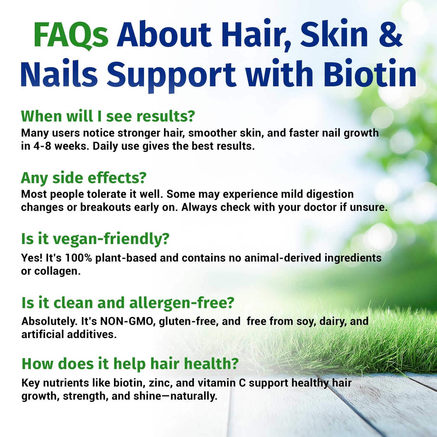 1 Body Hair Skin and Nails Vitamins with Biotin – Contains 26 Vitamins, Minerals and Herb Extracts – Hair and Nail Growth, Glowing Skin Supplements Formula for Men and Women – 60 Vegan Capsules