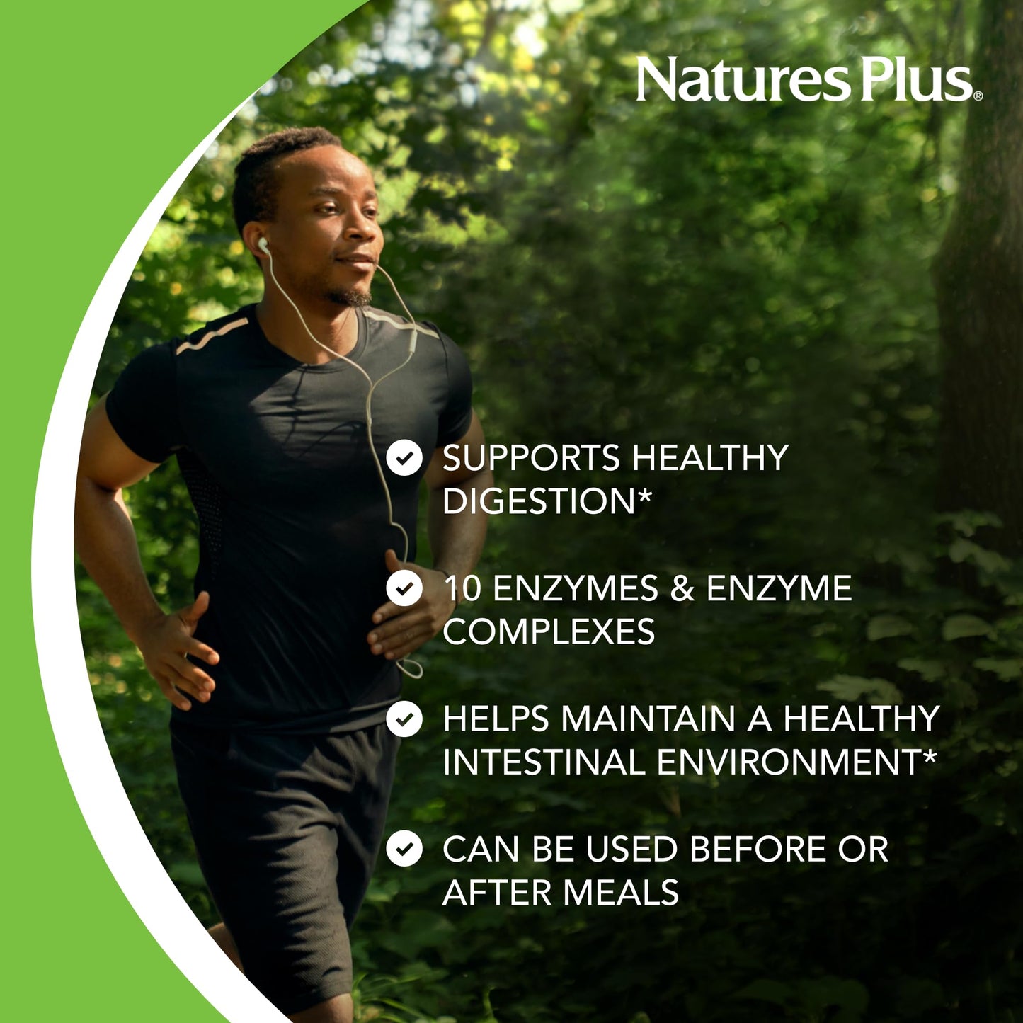 Natures Plus ActiZyme - Gut Health Supplement, Contains Digestive Enzymes, Probiotics, Aminogen, Bioperine - 90 Vegetarian Capsules (45 Servings)