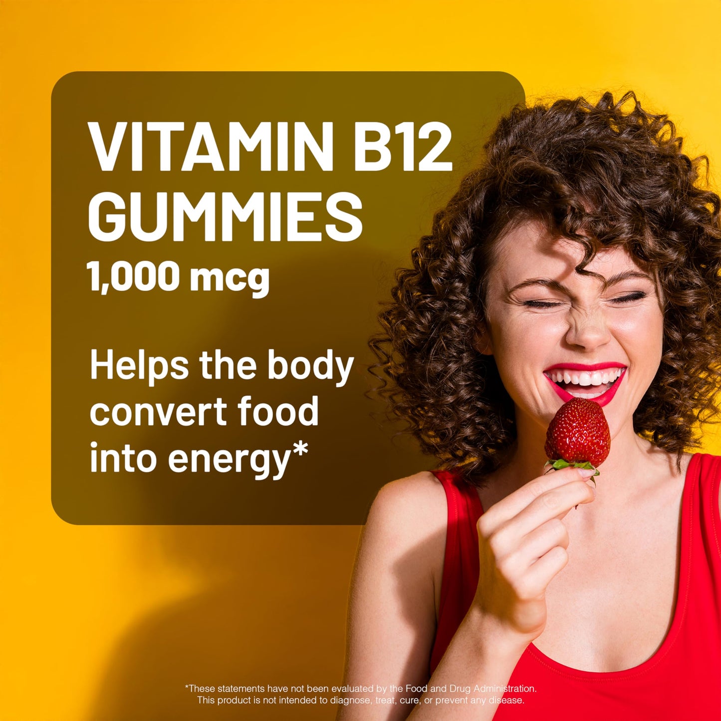 NatureWise Vitamin B12 Gummies for Adults, 1000 mcg - Strawberry Lemon Flavor - Supports Daily Energy, Mental Clarity, Cognitive Function - Vegan, Gluten-Free, Non-GMO - 60 Count[1-Month Supply]