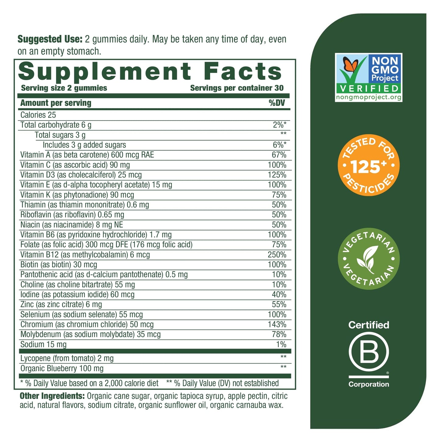 Pre-Order | Arrives in 5–10 Days – MegaFood Men's Multi - Multivitamin for Men - Gummy Vitamins - Vitamin C, D, Zinc, B12 & Real Fruit - Immune Support - Vegetarian - Wild Blueberry - 60 Gummies (30 Servings)