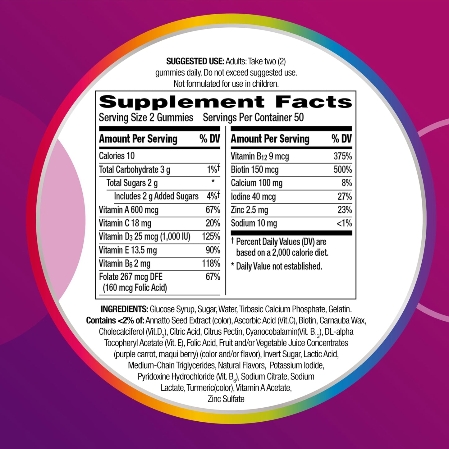 Pre-Order | Arrives in 5–10 Days – Centrum MultiGummies Gummy Multivitamin for Women, Multivitamin/Multimineral Supplement with Vitamin D3, B Vitamins and Antioxidants, Assorted Fruit Flavor - 170 Count