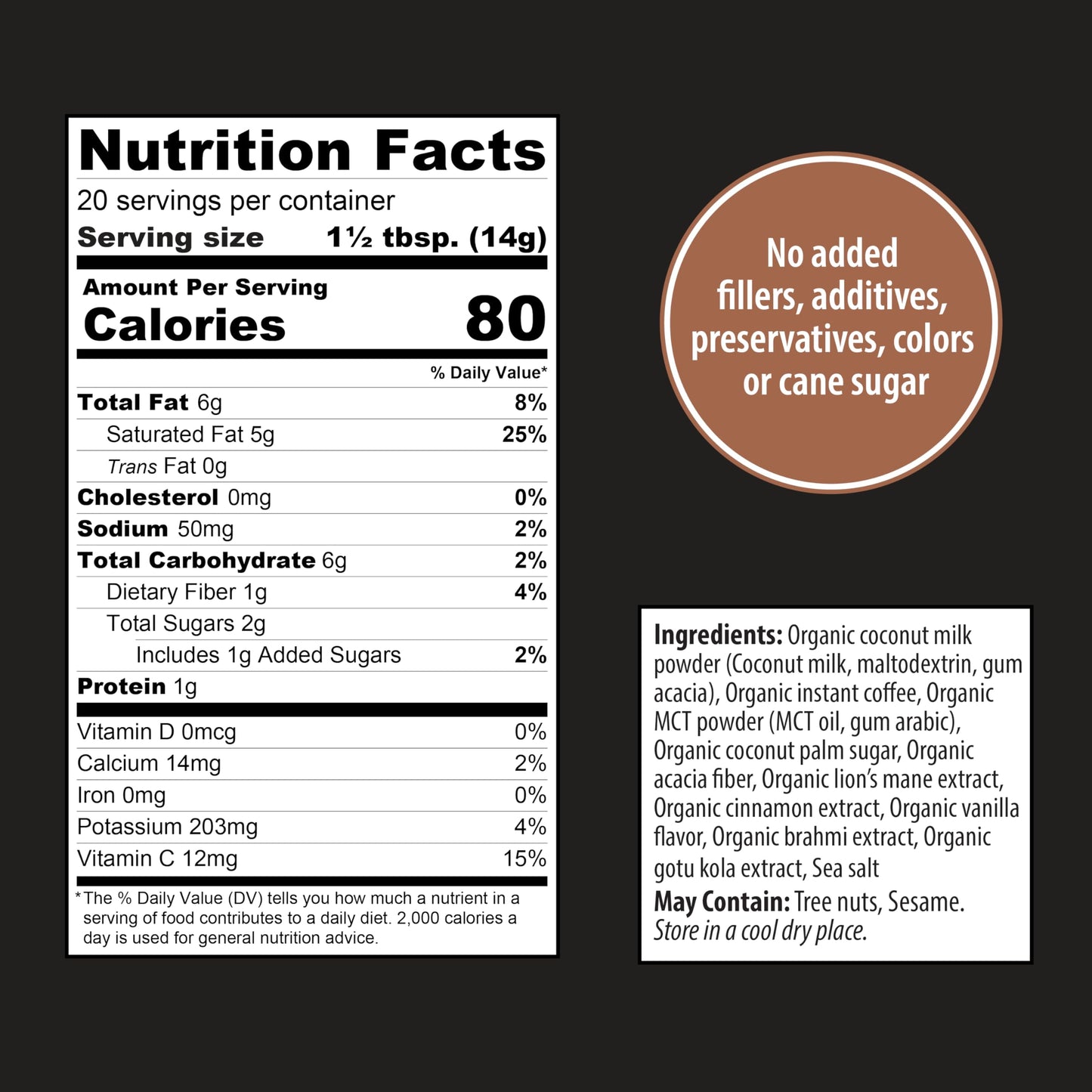 Organic Traditions Focus Fuel Mushroom Coffee – Organic Instant Mushroom Coffee with Lion’s Mane, Adaptogens, MCTs & Coconut Milk Powder – Supports Focus, Memory & Creativity (20 Servings) 280g/10oz