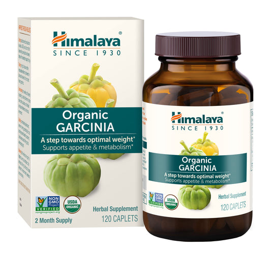 Himalaya Organic Garcinia Cambogia Herbal Supplement, Appetite Support, Lipid Metabolism, Weight Support, USDA Organic, Non-GMO, Vegan, 600 mg, 120 Plant-Based Caplets