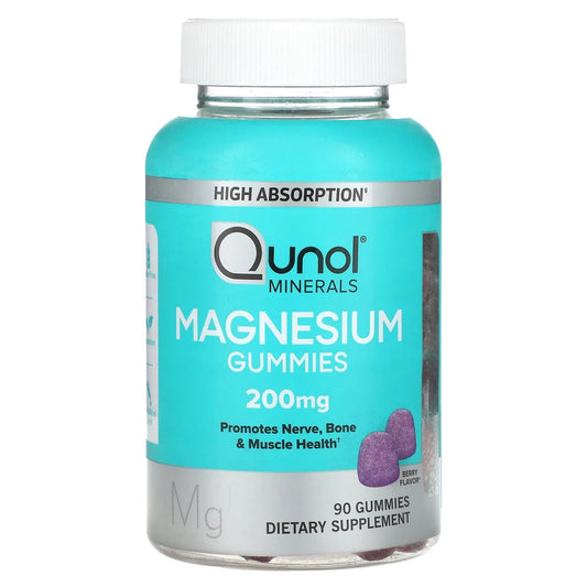 Qunol
Magnesium Gummies, Berry, 100 mg, 90 Gummies