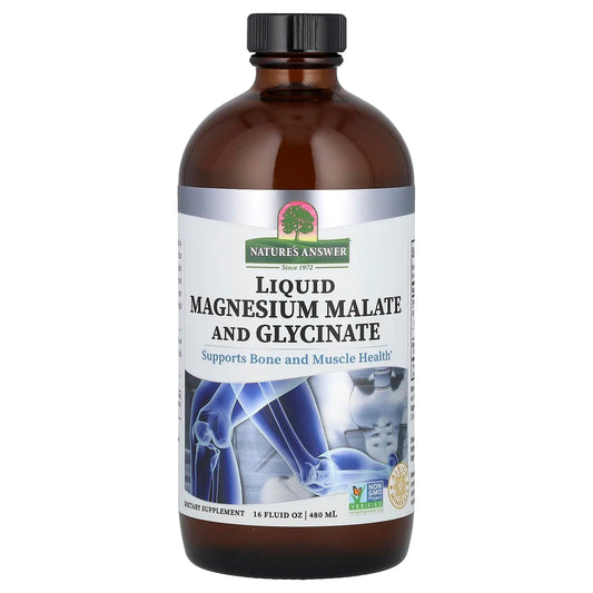 Nature's Answer
Liquid Magnesium Malate and Glycinate, 200 mg, 16 fl oz (480 ml)