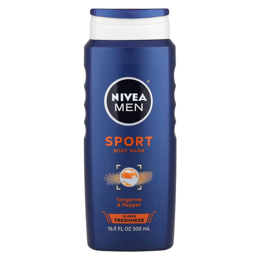 Nivea
Men, Sport Body Wash, Tangerine & Pepper, 16.9 fl oz (500 ml)