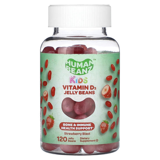 Human Beanz
Kids, Vitamin D3 Jelly Beans, Strawberry Blast