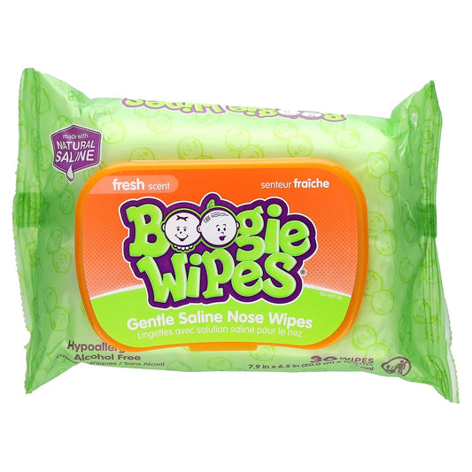 Pre-Order | Arrives in 5–10 Days – Boogie Wipes
Gentle Saline Nose Wipes, Fresh Scent, 30 Wipes