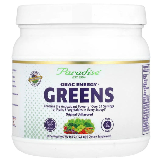 Pre-Order | Arrives in 5–10 Days – Paradise Herbs
ORAC Energy® Greens, Original Unflavored, 12.8 oz (364 g)