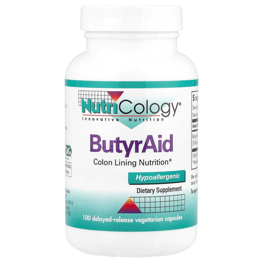 Nutricology
ButyrAid, 100 Delayed-Release Vegetarian Capsules