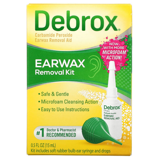 Pre-Order | Arrives in 5–10 Days – Debrox
Earwax Removal Kit, 0.5 fl oz (15 ml)