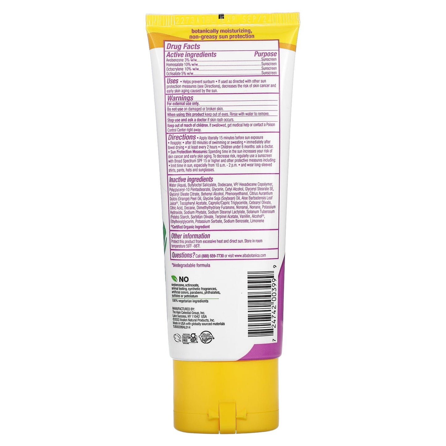 Pre-Order | Arrives in 5–10 Days – Alba Botanica
Kids Sunscreen Lotion, SPF 50, Tropical Fruit, 3 fl oz (89 ml)