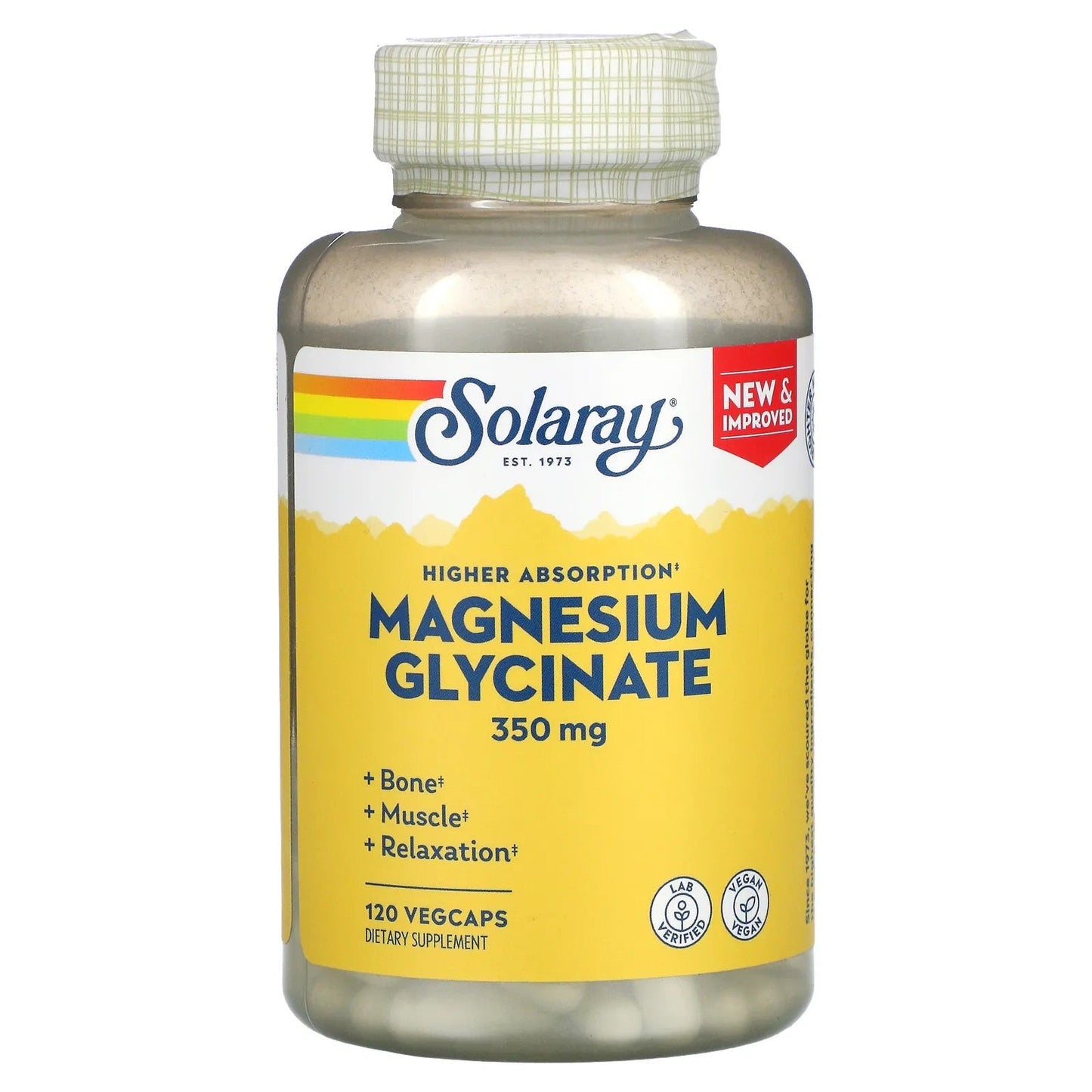 Pre-Order | Arrives in 5–10 Days – Solaray
High Absorption Magnesium Glycinate, 350 mg, 120 VegCaps