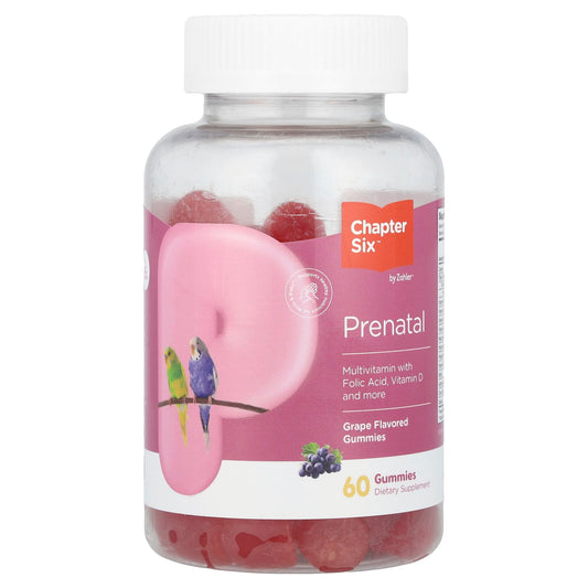 Pre-Order | Arrives in 5–10 Days – Chapter Six
Prenatal Gummies, Grape, 60 Gummies