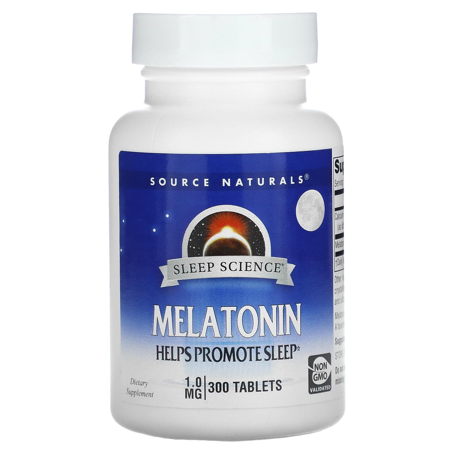 Pre-Order | Arrives in 5–10 Days – Source Naturals
Sleep Science, Melatonin, 1 mg, 300 Tablets