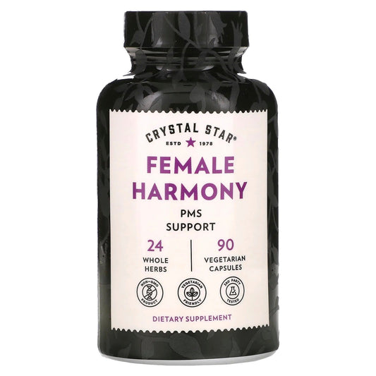 Pre-Order | Arrives in 5–10 Days – Crystal Star
Female Harmony, 90 Vegetarian Capsules