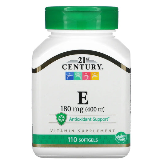 21st Century
Vitamin E, 180 mg (400 IU), 110 Softgels