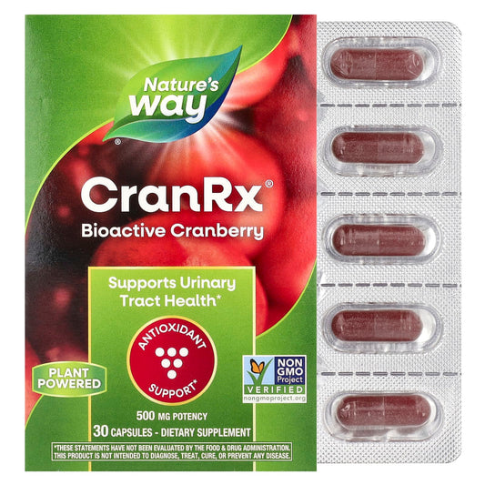 Nature's Way
CranRx®, Bioactive Cranberry, 500 mg, 30 Capsules