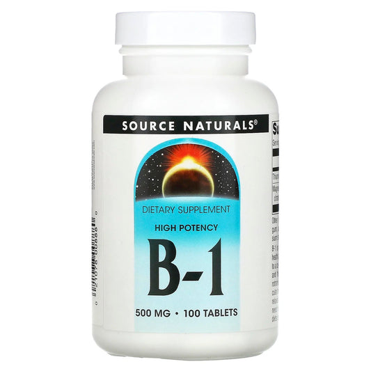Pre-Order | Arrives in 5–10 Days – Source Naturals
High Potency B-1, 500 mg, 100 Tablets