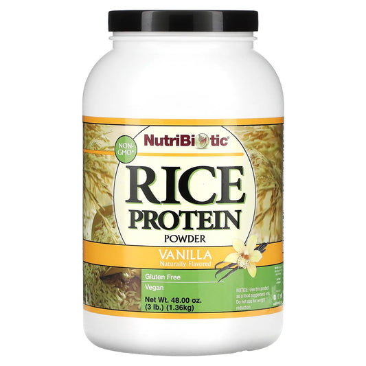NutriBiotic
Rice Protein Powder, Vanilla, 3 lb (1.36 kg)