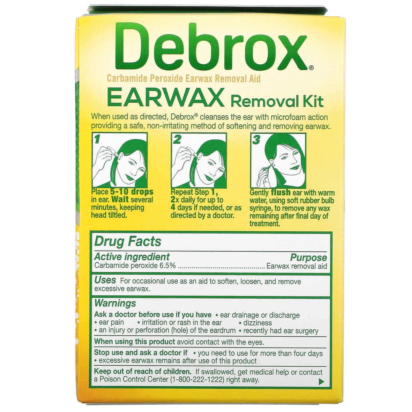 Pre-Order | Arrives in 5–10 Days – Debrox
Earwax Removal Kit, 0.5 fl oz (15 ml)