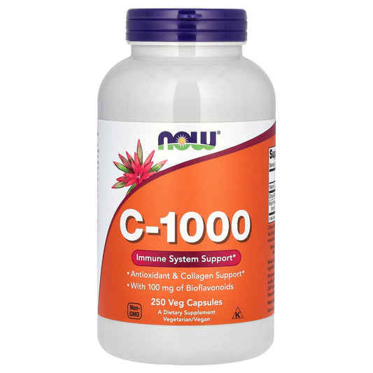 Pre-Order | Arrives in 5–10 Days – NOW Foods
C-1000 with Bioflavonoids, 250 Veg Capsules